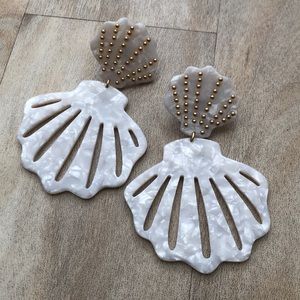 Tuckernuck summer white double mermaid earrings